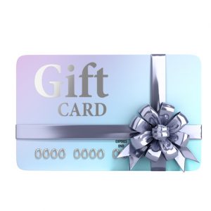 VIP gift card with bow 3d render on a white background no shadow